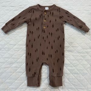 Modern Moments by Gerber | Brown Waffle Knit One Piece | 0-3M